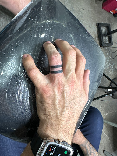 Explore initial finger tattoo ideas, creative tattoo ideas in Las Vegas, available at 70Duece Tattoos