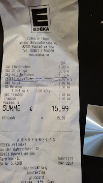 Menu du Star Grill à Kochel