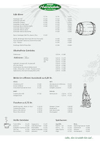 Menu du Hubertushöhe à Regensburg