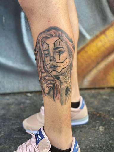 Explore hellscape sleeve tattoo ideas, creative tattoo ideas in Goose Creek, available at Red Kirin Tattoo