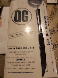Restaurant Le QG à Paris (la carte)
