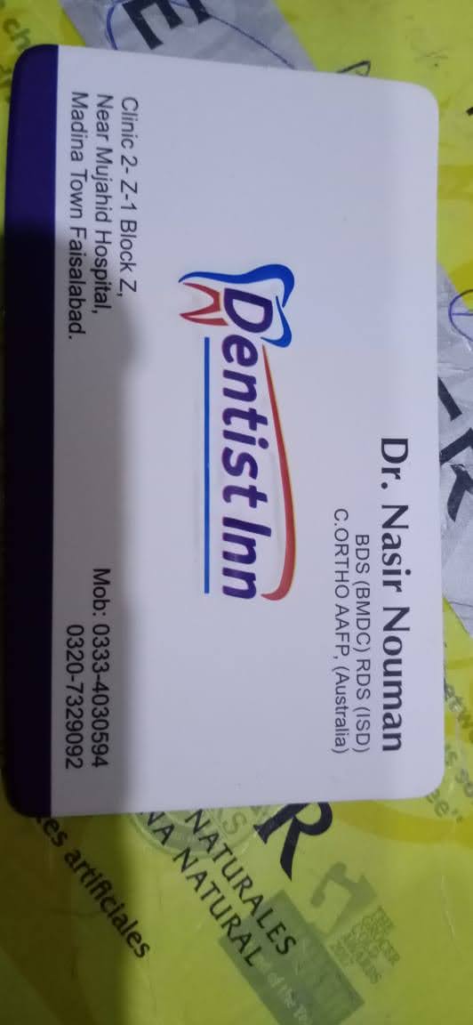 Dentist Inn Dr Nasir Nouman