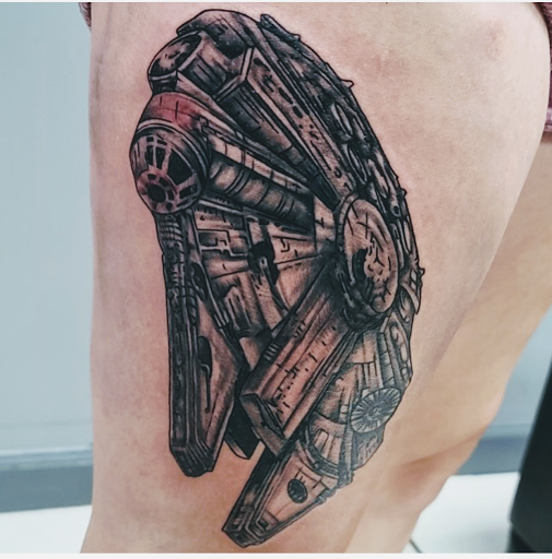 Explore astronomy tattoo ideas, creative tattoo ideas in Myrtle Beach, available at Myrtle Beach Ink