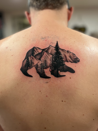 Explore skull and rose tattoo ideas, creative tattoo ideas in Ogden, available at Legacy Tattoo