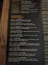 Restaurant de hamburgers Burgerei à Dresden (le menu)