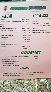 Menu / carte de Piadina in Moto à Cervia