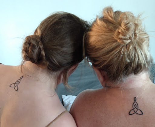 Explore bart and lisa tattoo ideas, creative tattoo ideas in Eureka, available at Bohemian Tattoo