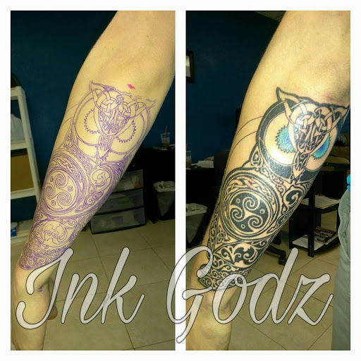 Explore tombstone tattoo ideas, creative tattoo ideas in Saint Petersburg, available at Ink Godz Tattoos