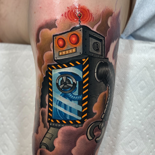Explore black queen tattoo ideas, creative tattoo ideas in Senoia, available at Messenger Tattoo Studio