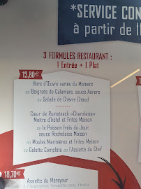 Le Bistrot Gourmand à La Rochelle menu