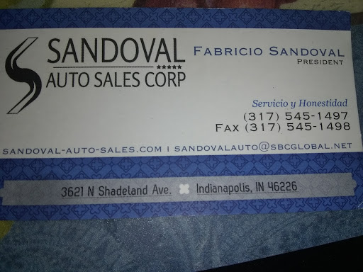 Used Car Dealer «Sandoval Auto Sales», reviews and photos, 3621 Shadeland Ave, Indianapolis, IN 46226, USA