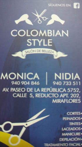 Opiniones de COLOMBIAN STYLE, Salón De Belleza en Lima - Centro de estética