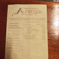 Carte du Alfredo Ristorante à Florence