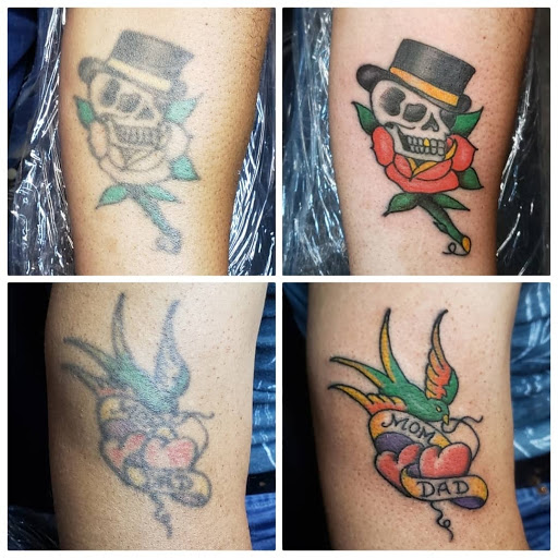 Explore tattoo ideas for parents names, creative tattoo ideas in Lagrangeville, available at Black Cherry Tattoo Studio NY