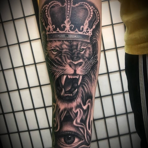 Explore cosmic tattoo ideas, creative tattoo ideas in Ambler, available at Tattoo GalaxyAmbler Piercing & Custom Tattoos