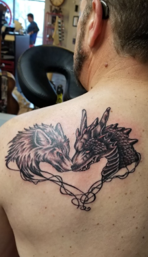 Explore double heart tattoo ideas, creative tattoo ideas in Kissimmee, available at Fallen Heroes Tattoo & Piercing (Florida)