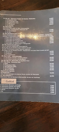 Restaurant SEN à Norderney menu