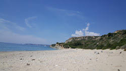 Foto van Lefka beach met recht en lang