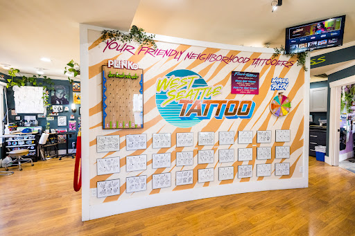 Explore knee cap tattoo ideas for men, creative tattoo ideas in Seattle, available at West Seattle Tattoo