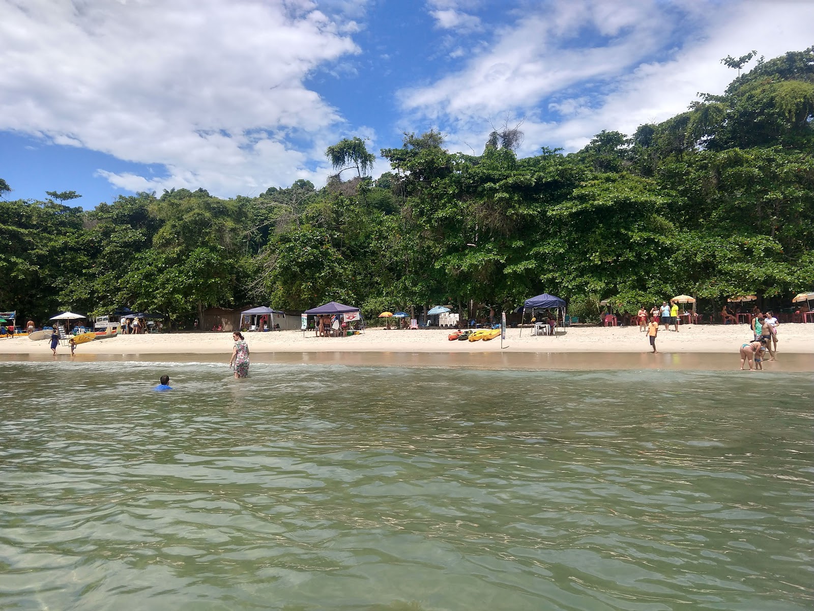 Photo of Felix Beach backed by cliffs