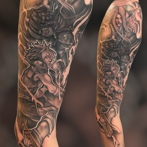 Explore cyberpunk 2077 tattoo ideas, creative tattoo ideas in Dubuque, available at The Crows Nest