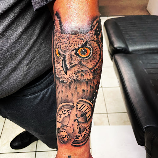 Explore face tattoo ideas for men, creative tattoo ideas in New Baltimore, available at petra tattoo