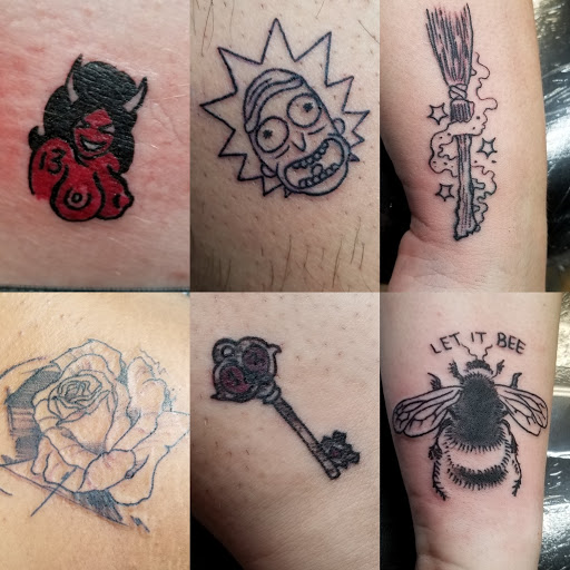 Explore dog tags tattoo ideas, creative tattoo ideas in Reading, available at INKjection tattoo & body piercing.LLC