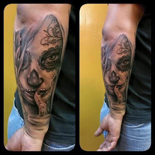 Explore cute neck tattoo ideas, creative tattoo ideas in San Antonio, available at Firme Copias Tattoo Studio