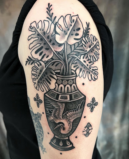 Explore forearm tattoos ideas, creative tattoo ideas in Marietta, available at The Queen Bee Tattoo and Piercing Parlour