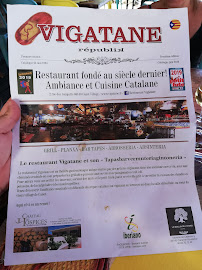 Menu / carte de VIGATANE à Canet-en-Roussillon