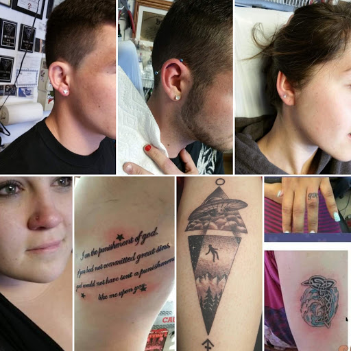 Explore father and son tattoos ideas, creative tattoo ideas in Elko, available at Custom Tattoos and Body Piercing Studio