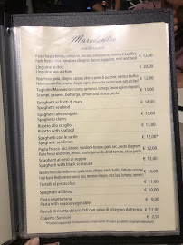 Menu / carte de Maredentro à Ragusa
