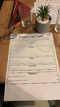 CAJUN FACTORY à Paris menu