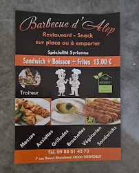 Carte du Barbecue D'ALEP à Grenoble