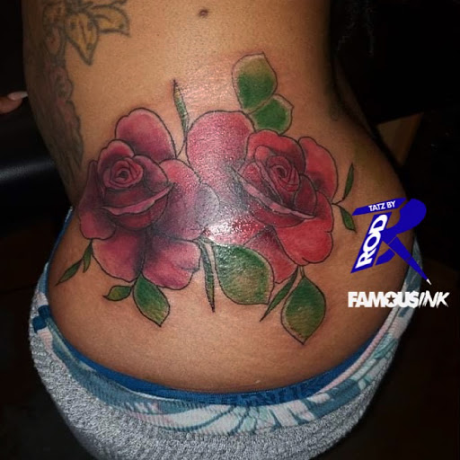 Explore trapezius tattoo ideas, creative tattoo ideas in Hammond, available at Famous Ink, Inc.