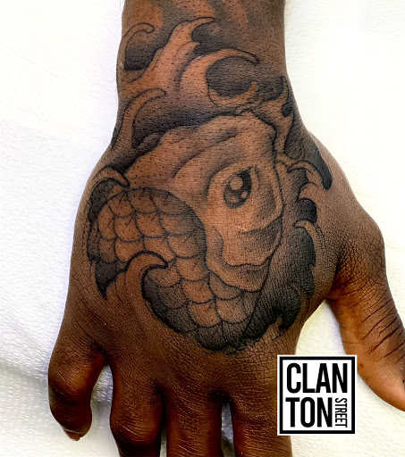 Explore pool tattoo ideas, creative tattoo ideas in Raleigh, available at Clanton Street Tattoos