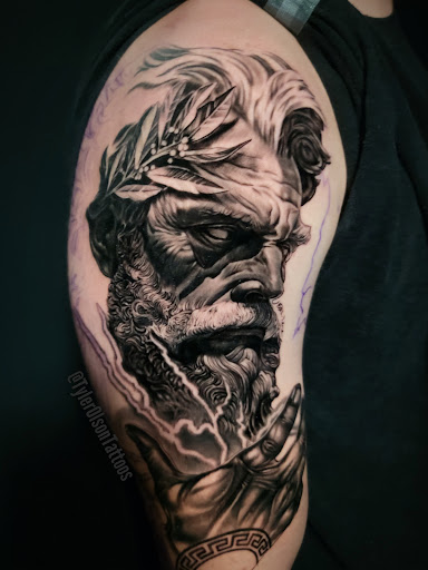 Explore animal sleeve tattoo ideas, creative tattoo ideas in Jamison, available at Green Door Tattoo