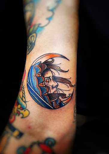 Explore mens angel tattoo ideas, creative tattoo ideas in San Antonio, available at Nite Owl Tattoo Studio