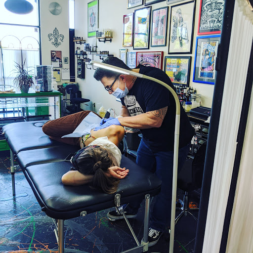 Explore spider web tattoo ideas, creative tattoo ideas in Redding, available at Caddy Daddys