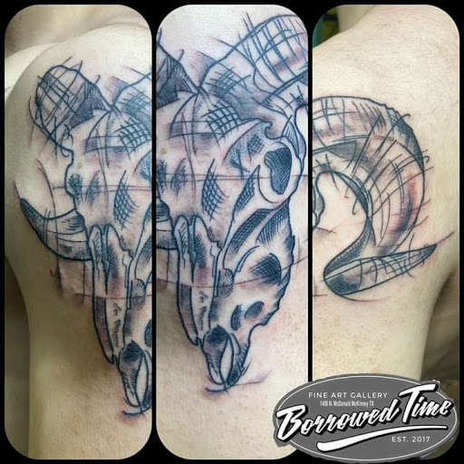 Explore 1 of 1 tattoo ideas, creative tattoo ideas in Mckinney, available at Borrowed Time Fine Art Gallery Tattoo Shop