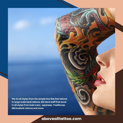 Explore mens back shoulder tattoo ideas, creative tattoo ideas in San Diego, available at Above All Tattoo - Pacific Beach