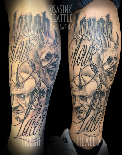 Explore bmw tattoo ideas, creative tattoo ideas in Seattle, available at West Seattle Tattoo