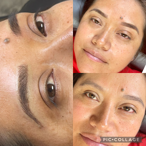 Explore sweet pea tattoo ideas, creative tattoo ideas in Savannah, available at Haute Brows. Cosmetic Tattoo