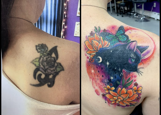 Explore chrome tattoo ideas, creative tattoo ideas in Goshen, available at Lady Luck Studio