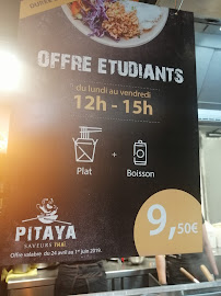 Pitaya Thaï Street Food à Tours menu