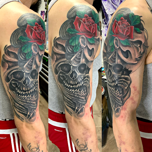 Explore choker tattoo ideas, creative tattoo ideas in Springfield, available at Red Tip Tattoos