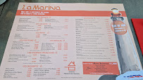 Menu du La Marina à Royan