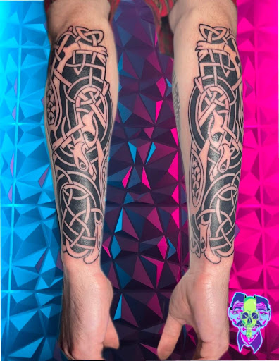 Explore jesus sleeve tattoo ideas, creative tattoo ideas in Bethlehem, available at Soul Glow Electric Ink