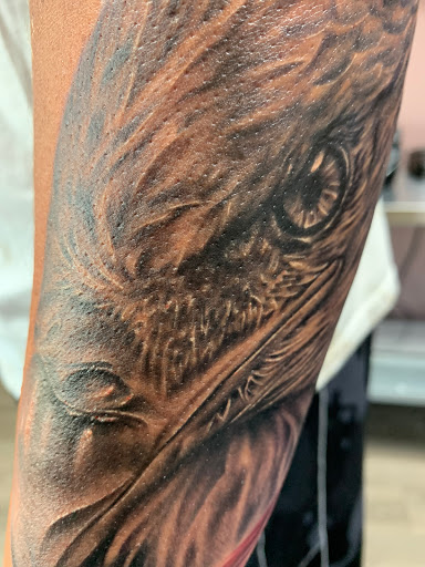 Explore viking hand tattoo ideas, creative tattoo ideas in Kenosha, available at Kenosha Tattoo Company