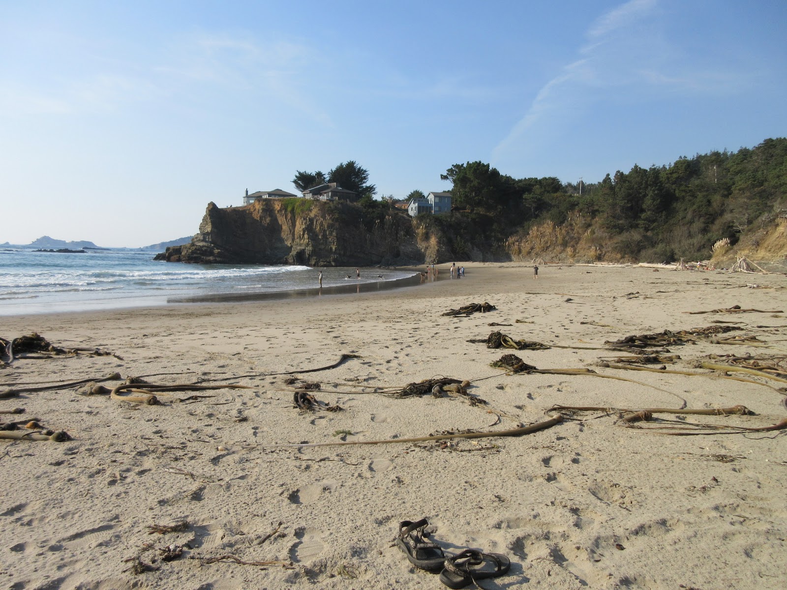 Fotografie cu Cooks Beach cu o suprafață de apa turcoaz